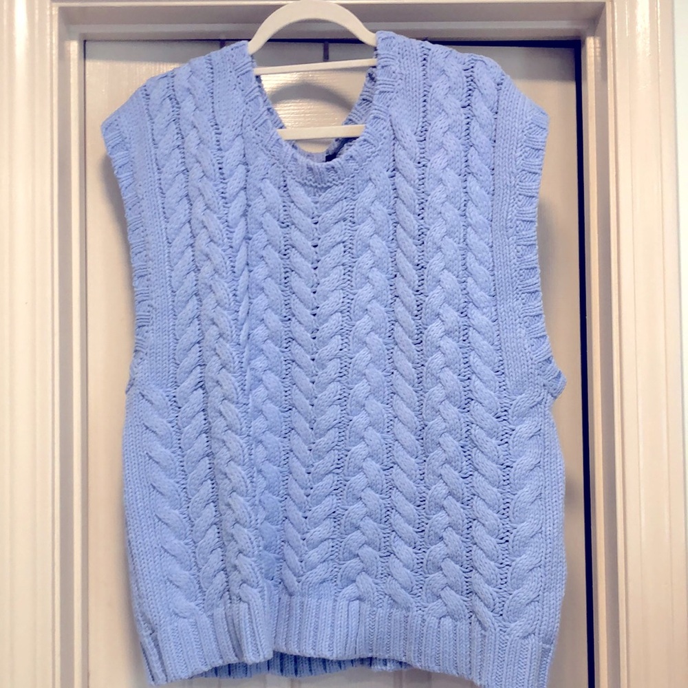 Gorgeous light blue Talbots sweater vest 2x